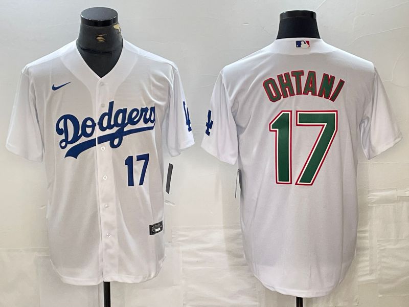 Men Los Angeles Dodgers 17 Ohtani White Nike Game MLB Jersey style 18